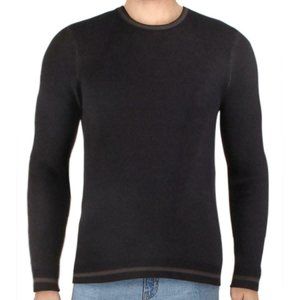 Vince Camuto Men's Ribbed Knit Contrast Trim Sweater Black Size Medium NWT